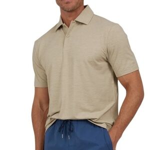 NEW Chaps Men's Short Sleeve Performance Solid Polo Shirt Size Large